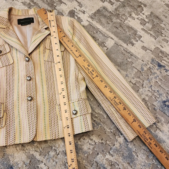 BCBGMAXAZRIA multi-colored stripe blazer. Women's size small. - Picture 16 of 16